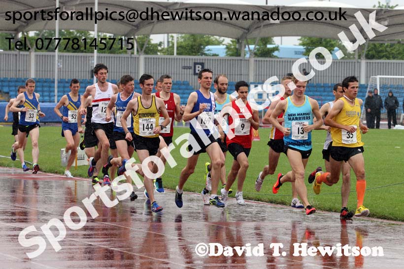 Senior mens 5000 metres, Northern Championships, Sport City, Manchester. Photo: David T. Hewitson/Sports for All Pics